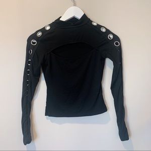 LF Tops - LF Black Long Sleeve Ring Top size XS LF Tops - LF Black Long Sleeve Ring Top size XS